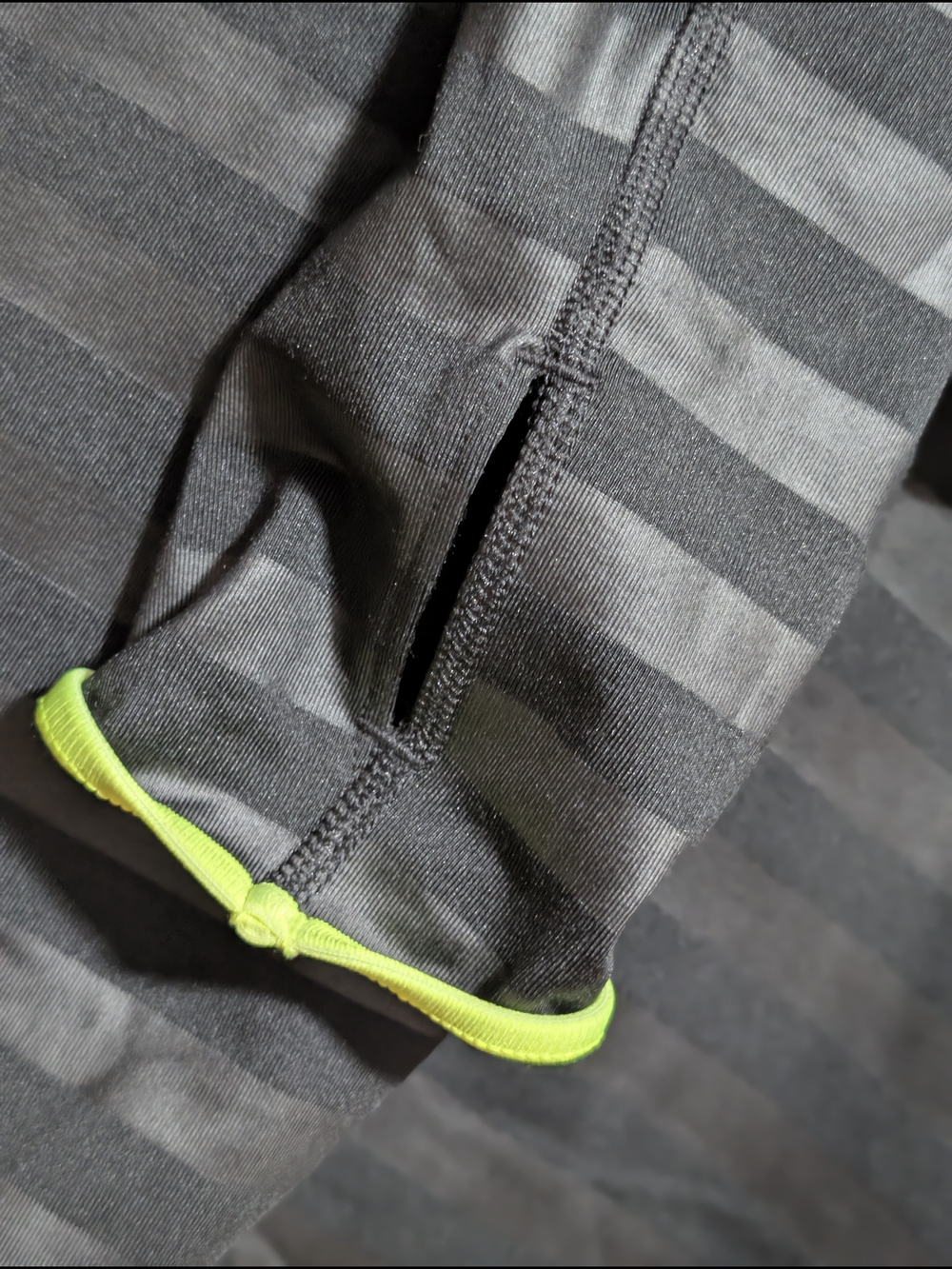 Nike Black Striped Half-Zip Sweatshirt with Neon Yellow Trim - Picture 5 of 10